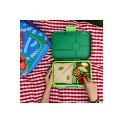 Lunchbox pojemnik na śniadanie XL Yumbox Tapas 4 - palm green / lime