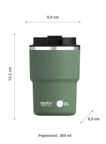 Kubek termiczny Asobu Coffee Express Tumbler 0,36 l - basil green