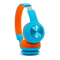 PowerLocus PLED Bezprzewodowe Słuchawki Bluetooth dla dzieci z LED niebiesko-pomarańczowe