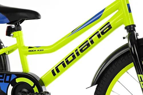 Rower dziecięcy INDIANA Rock Kid 20 cali dla chłopca Limonkowy 2024