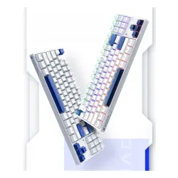 Klawiatura mechaniczna Machenike K500B-B87 Gamingowa Przewodowa Red Switch Biała