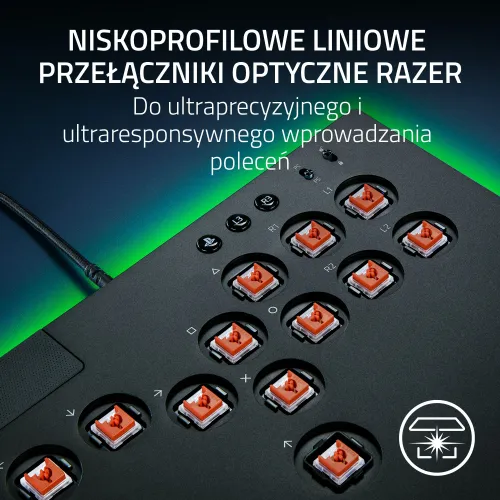 Kontroler Razer Kitsune do PC, PS5 Przewodowy Czarny