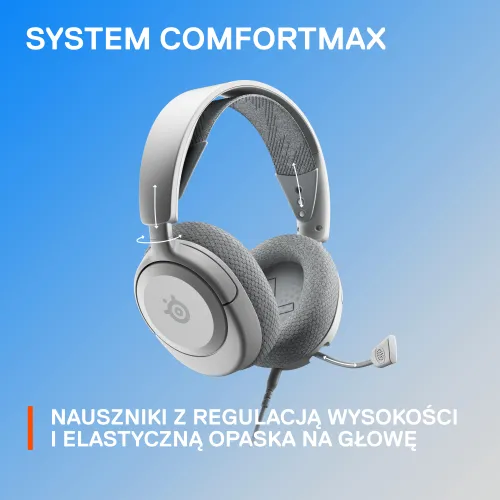 Słuchawki przewodowe z mikrofonem SteelSeries Arctis Nova 1 PS Nauszne Biały