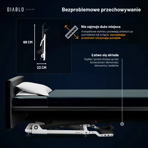 Stojak DIABLO CHAIRS X-Drive Mini Czarno-biały
