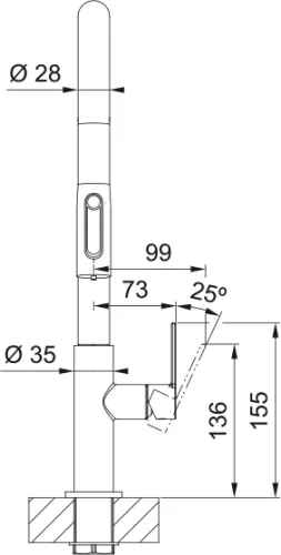 Bateria Franke Maris Slim Clear Water Pull-out J Czarny Mosiądz