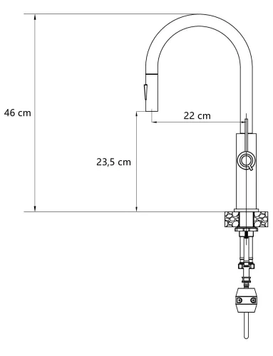 Bateria Quadron Jennifer Q Line Slim 3623510WHM Snow white/Złoty Stal szlachetna
