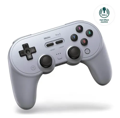 Pad 8BitDo Pro 2 Hall Effect do PC, Nintendo Switch, Android Bezprzewodowy Szary