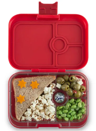 Yumbox Panino orta dikdörtgen öğle yemeği kutusu-roar red / polar bear tray