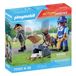 PLAYMOBIL ACT!ON HEROES 71731 PIES POLICYJNY zestaw dla dzieci +4 lata