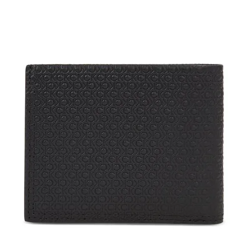 Мужской кошелек Calvin Klein Minimalism Bifold 5cc с монетой K50k510896 Black / Tonal Mono 01O