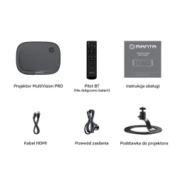 Projektor MANTA MultiVision Pro Full HD (1920 x 1080), 800 ANSI lumen, Wi-Fi, Bluetooth