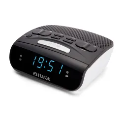 Radiobudzik Aiwa CR-15 AM/FM PLL Czarno-biały