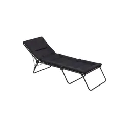 Długi leżak Lafuma Mobilier Quilted Siesta L AirComfort® - black steel