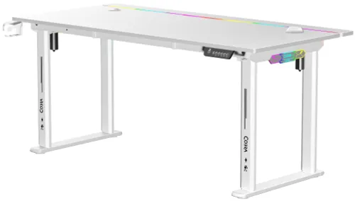 Biurko gamingowe COBRA Electra S CRF1622ELWHRGB Biały