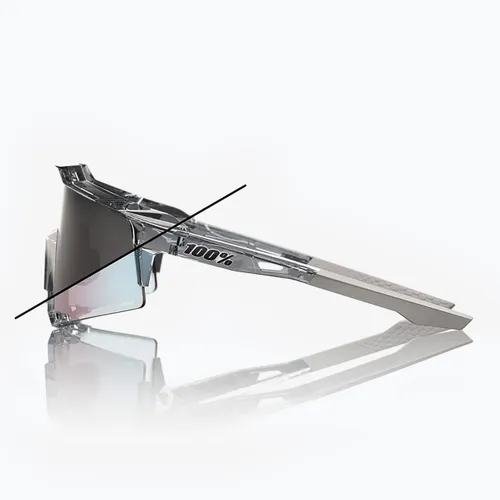 Okulary przeciwsłoneczne 100% Speedcraft polished translucent grey/rose gold mirror photochrom