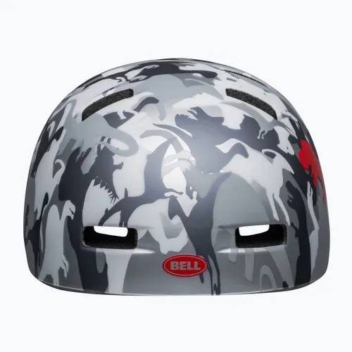 Kask rowerowy dziecięcy Bell Lil Ripper Jr matte gray silver/camosaurus
