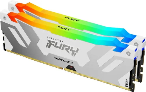 Pamięć RAM Kingston FURY Renegade RGB DDR5 32GB (2x16GB) 6400 CL32 Biało-srebrny