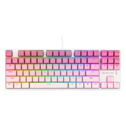 Klawiatura mechaniczna Redragon K645 RGB Brown Switch Biało-różowy