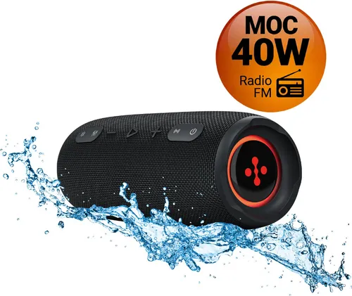 Głośnik mobilny XMUSIC BTS860 Bluetooth, Moc 40W, IP66, Akumulator 5000 mAh,  Radio FM, Czarny