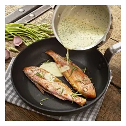 DE BUYER Choc Intense 20 cm czarna - patelnia nieprzywierająca