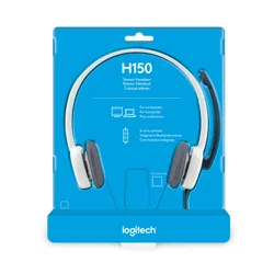 Słuchawki przewodowe z mikrofonem Logitech Stereo Headset H150 Nauszne Biały