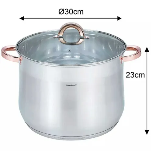 Klausberg Garnek Gastro Z Pokrywą 30Cm 16L Kb-7796