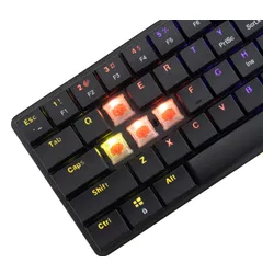 Klawiatura gamingowa White Shark GK-006111 Nagamaki Red Switch przewodowa mechaniczna podświetlana czarna