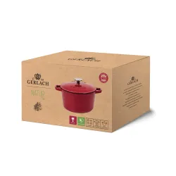 Garnek Gerlach Natur Iron Indukcja Żeliwo 3l Bordowy
