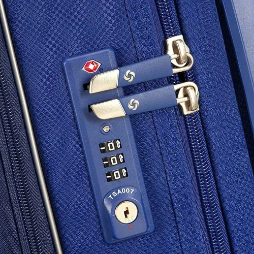 Walizka kabinowa poszerzana Samsonite Fuze Upright - cobalt blue