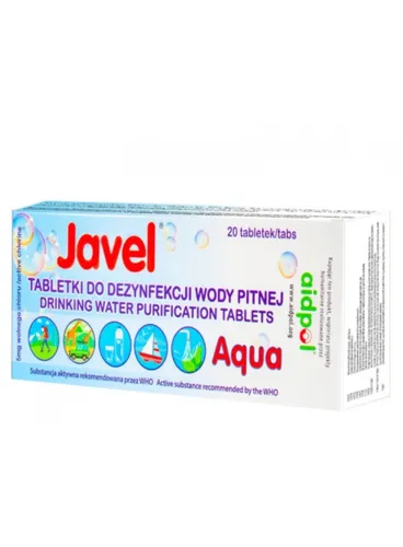 Tabletki do uzdatniania wody pitnej Javel Aqua 20 sztuk