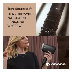 Suszarka do włosów Panasonic EH-NA7N-K825 Dyfuzor Zimny nawiew 1600W 1 prędkość 3 temperatury