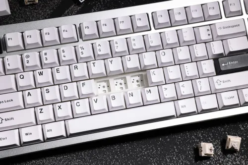 Klawiatura mechaniczna MCHOSE GX87 Ultra Vintage White Srebrny