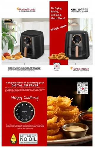 Air Fryer Frytkownica beztłuszczowa TURBOTRONIC TT-AF200 7.6l 6 automatycznych programów