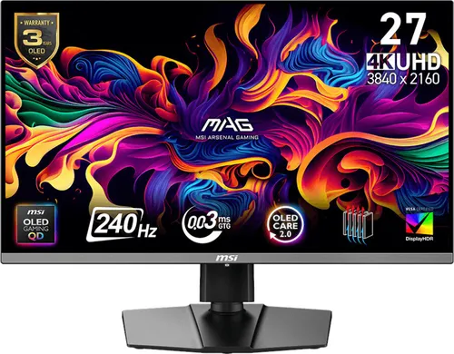 Monitor MSI MAG 272UP QD-OLED X24 26.5" 3840x2160px 240Hz 0.03 ms [GTG]