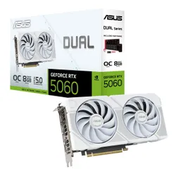 Karta graficzna ASUS Dual GeForce RTX 5060 OC Edition 8GB DLSS 4 White