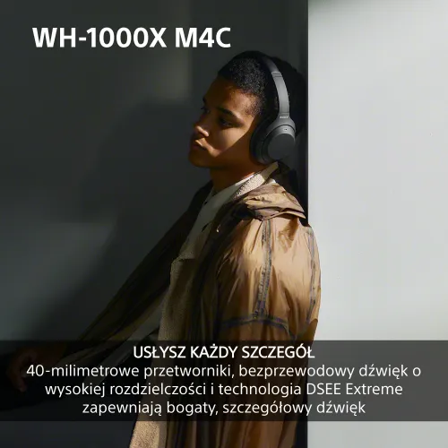 Słuchawki bezprzewodowe Sony WH-1000XM4C ANC Nauszne Bluetooth 6.0 Srebrny