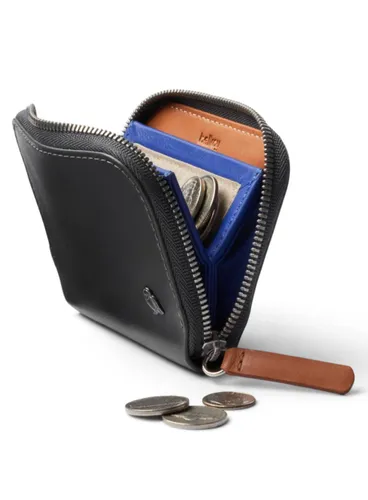Кожаный кошелек унисекс Bellroy Folio Mini - угольный / кобальтовый