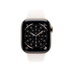 Apple Watch Series 11 GPS + Cellular 42mm Tytan Złoty Pasek sportowy Łagodny róż S/M