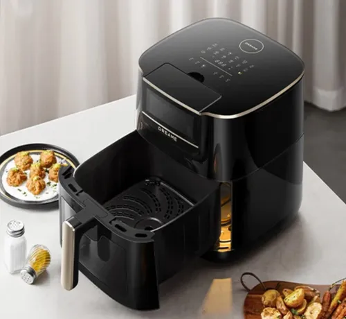 Air Fryer Frytkownica beztłuszczowa DREAME AF30 Czarny 7l z okienkiem do obserwacji postępów gotowania