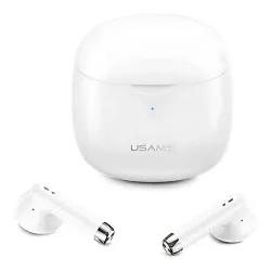 Słuchawki bezprzewodowe USAMS IA Series TWS Douszne Bluetooth 5.0 Bały