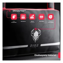 Fotel DIABLO CHAIRS X-Bager Czarno-Czerwony