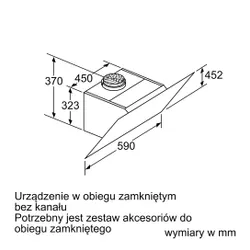 Okap Bosch DWK67CM20 Biało-srebrny