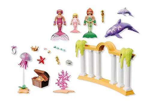Playmobil Zestaw z figurkami 71861 Syrenki ze skarbem i delfinem