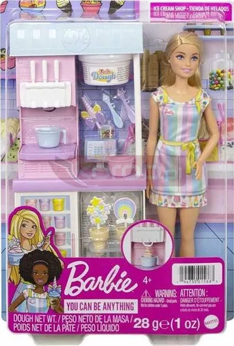 Lalka Barbie lodziarnia HCN46