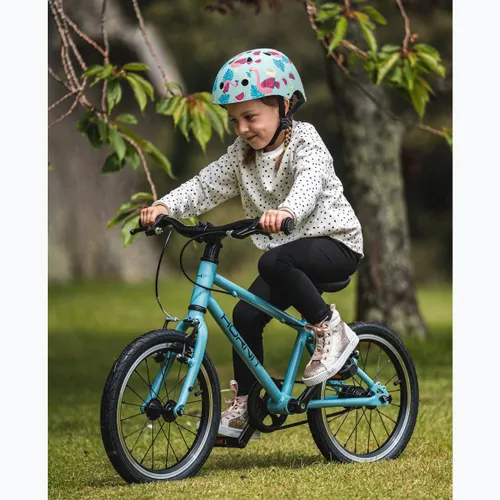 Kask rowerowy dziecięcy Hornit Flaming blue/pink