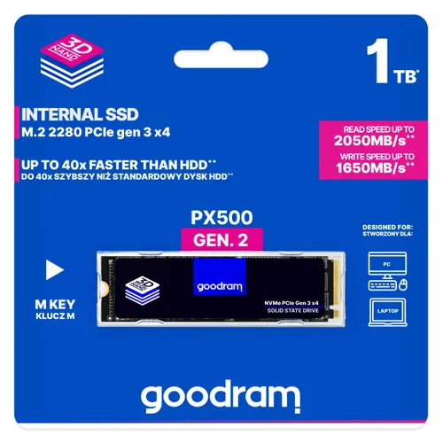 Dysk GoodRam PX500 Gen.2 1TB M.2 PCIe