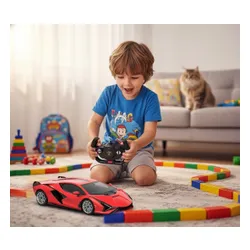 Duży samochód zdalnie sterowany COIL RC Lamborghini SIAN otwierane drzwi światła czerwony