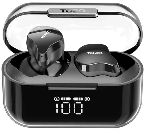 Słuchawki dokanałowe TOZO T18 Crystal Buds Czarny
