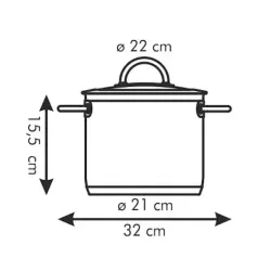 TESCOMA Vision wysoki 5,5 l - garnek ze stali nierdzewnej z pokrywką
