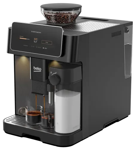 Ekspres BEKO CaffeExperto CEG8564B 50 programów ColdBrew Kawy mrożone 19 bar Stalowy młynek Zdalne sterowanie Czarny